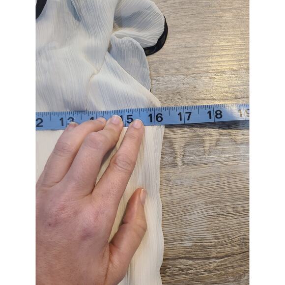 Iz byer small womens sheer overlay blouse - Picture 6 of 7